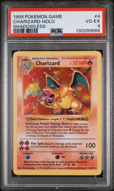 PSA 4 - 1999 Base Set Shadowless - Charizard Holo