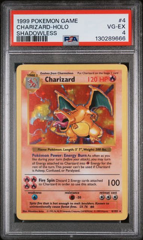 PSA 4 - 1999 Base Set Shadowless - Charizard Holo #4