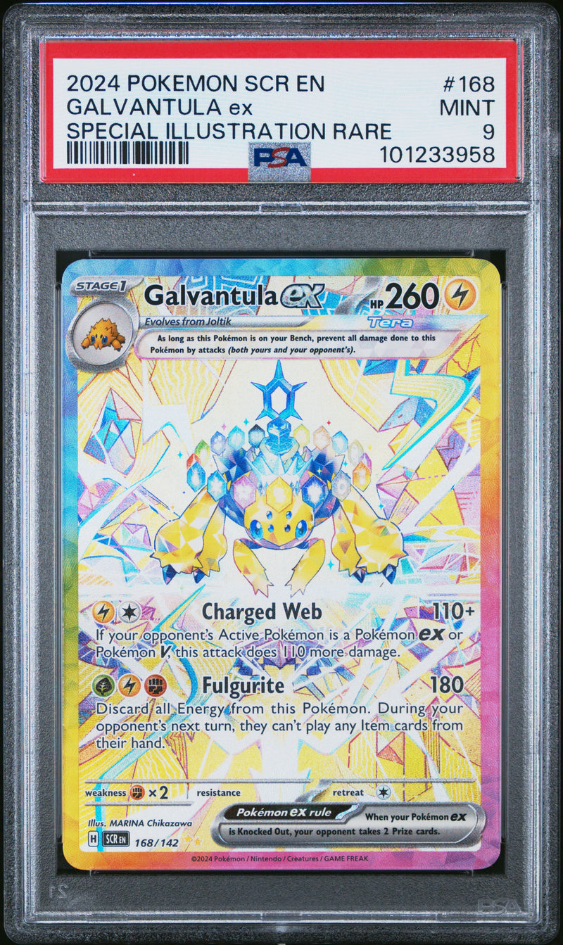 PSA 9 - Stellar Crown - Galvantula Ex