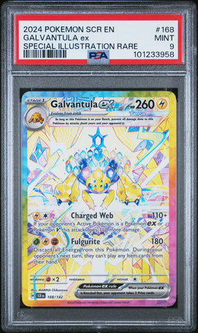 PSA 9 - Stellar Crown - Galvantula Ex #168