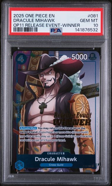 PSA 10 - OP11 Release Event Winner - Dracule Mihawk