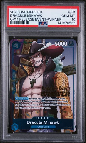 PSA 10 - OP11 Release Event Winner - Dracule Mihawk #081