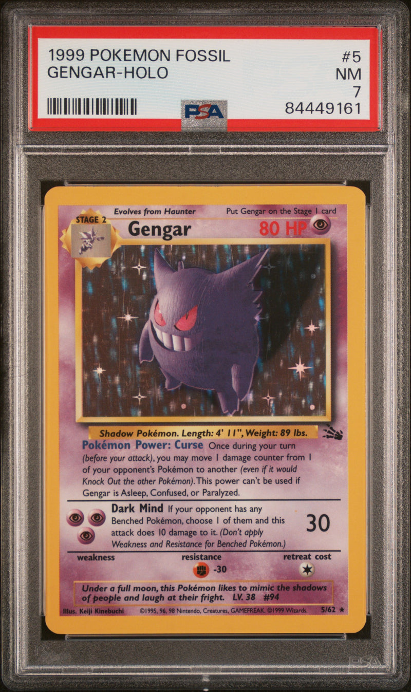PSA 7 - Fossil Unlimited  - Gengar Holo