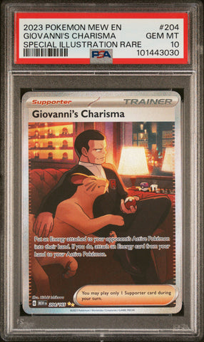 PSA 10 - Pokemon 151  - Giovanni's Charisma #204