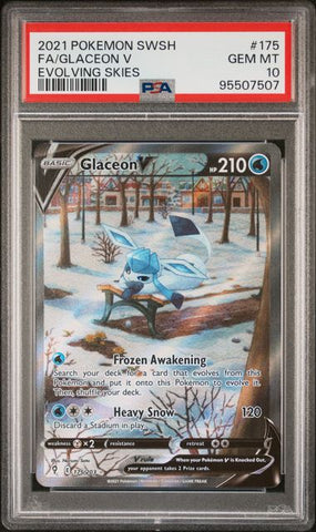 PSA 10 - Evolving Skies - Glaceon V #175