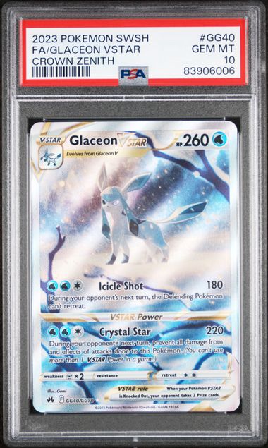 PSA 10 - Crown Zenith - Glaceon Vstar