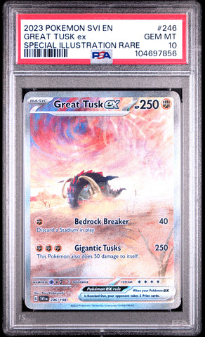 PSA 10 - Scarlet & Violet Base  - Great Tusk EX #246