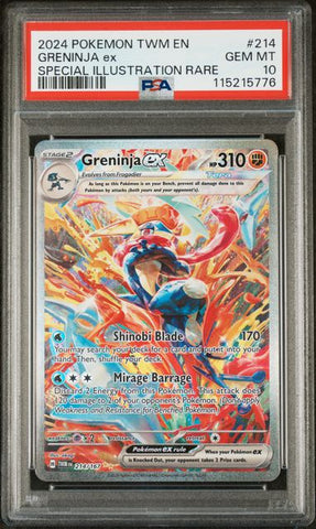 PSA 10 - Twilight Masquerade - Greninja ex #214