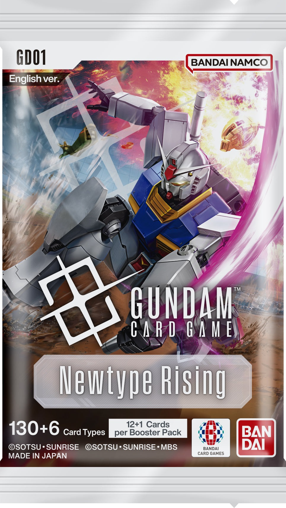 gd01 booster box english Gundam TCG Newtype Rising 12-Box Case EX Token Gundam - GD01 - Newtype