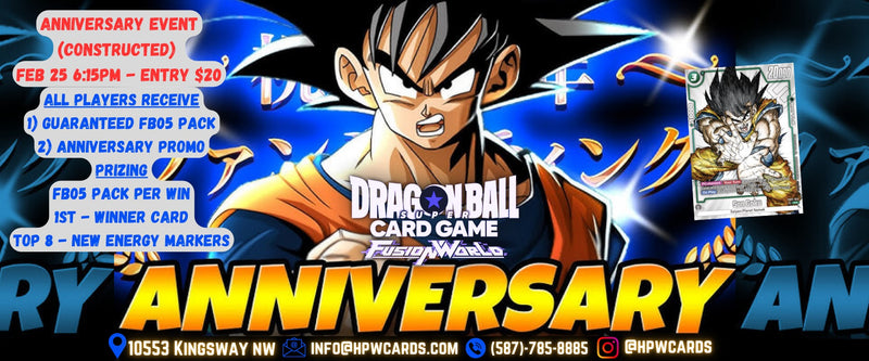 HPW Dragon Ball Fusion World Anniversary Event! Tournament Ticket - February