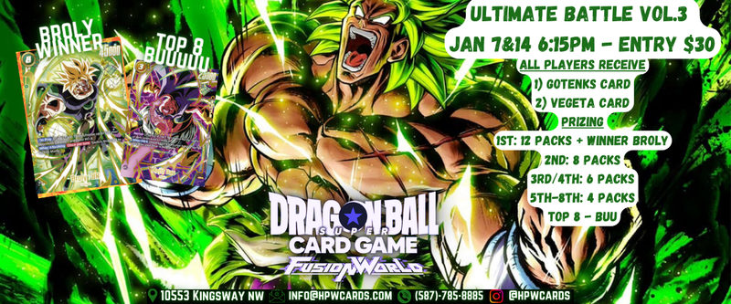 HPW Dragon Ball Ultimate Battle Volume 3 Tournament Ticket