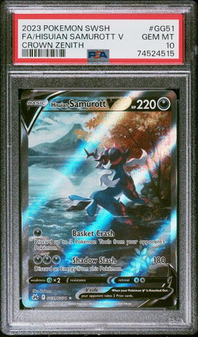 PSA 10 - Crown Zenith - Hisuian Samurott V #GG51