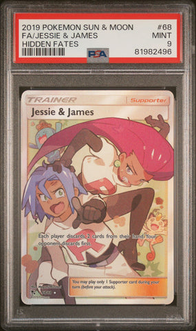 PSA 9 - Hidden Fates - Jessie & James #068
