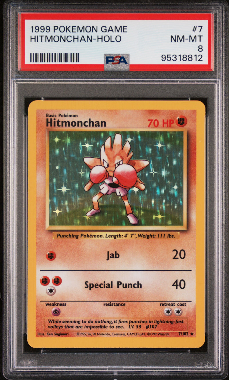 PSA 8 - Base Set Unlimited  - Hitmonchan Holo