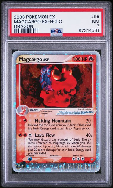 PSA 7 - Magcargo Ex - Holo - Dragon