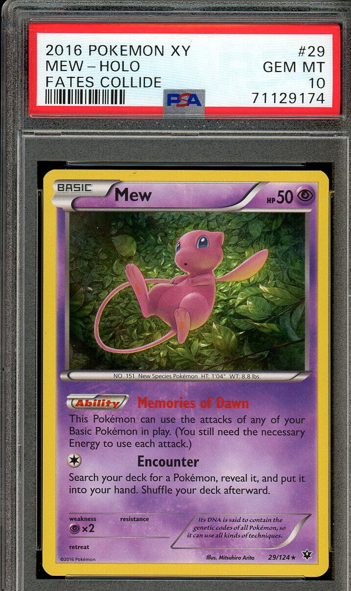 PSA 10 - Fates Collide - Mew Holo