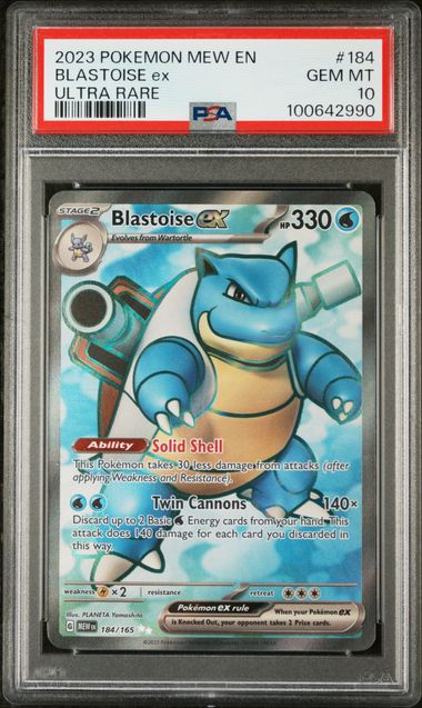 PSA 10 - Pokemon 151 - Blastoise ex