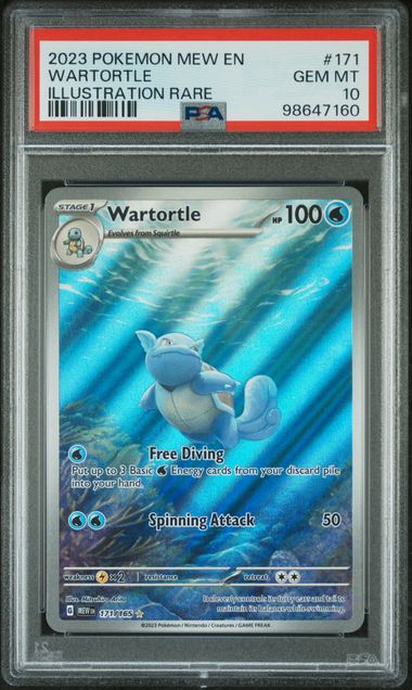 PSA 10 - Pokemon 151 - Wartortle Art Rare -