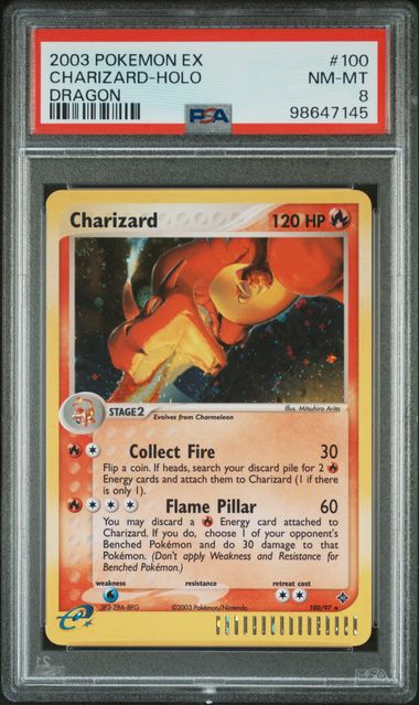 PSA 8 - Pokemon 2003 EX Dragon - Charizard-Holo