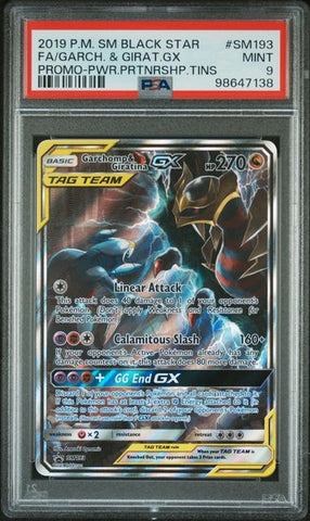PSA 9 - SM Black Star - Garchomp & Giratina Gx #SM193