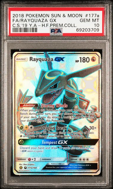 PSA 10 - Celestial Storm - Rayquaza GX