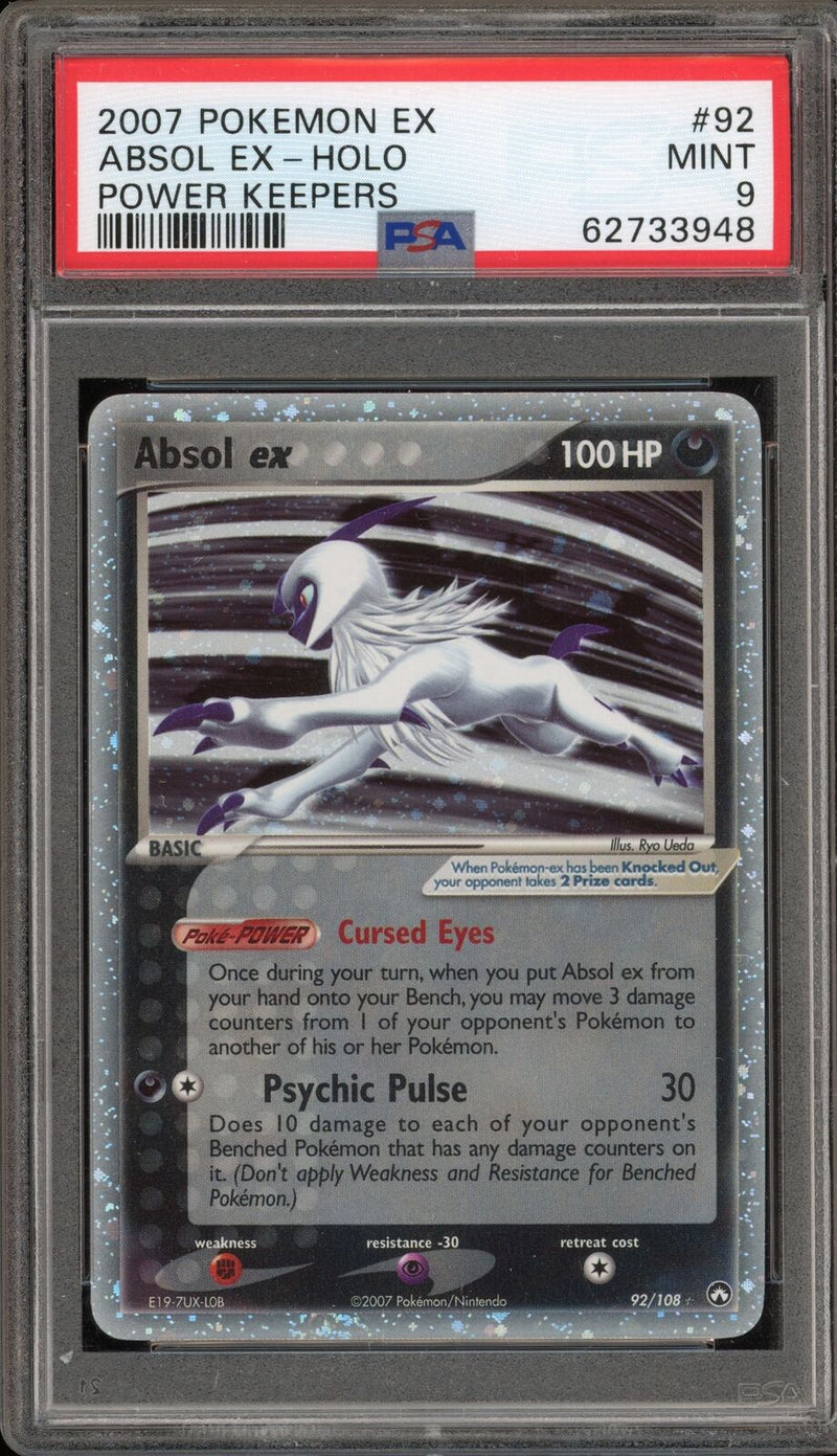 PSA 9 - 2007 Pokemon Ex Power Keepers - Absol ex Holo