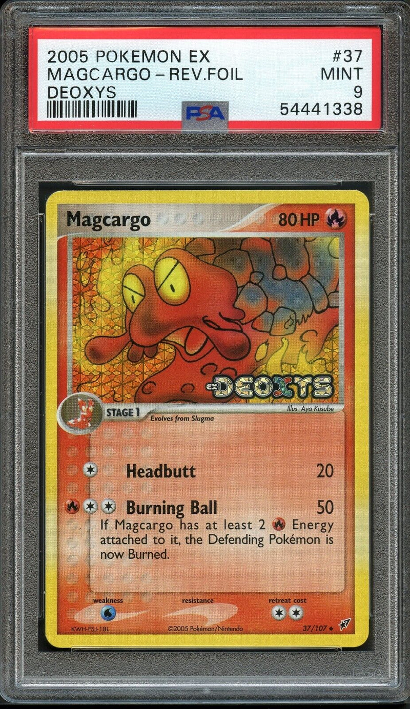 PSA 9 - Magcargo Reverse Foil - 2005 Pokemon ex Deoxys