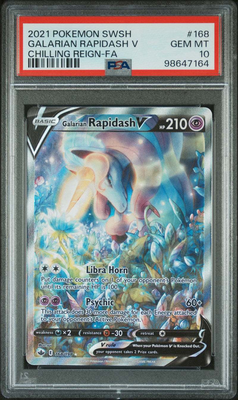PSA 10 - Chilling Reign - Galarian Rapidash V