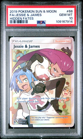 PSA 10 - Hidden Fates - Jessie & James #68