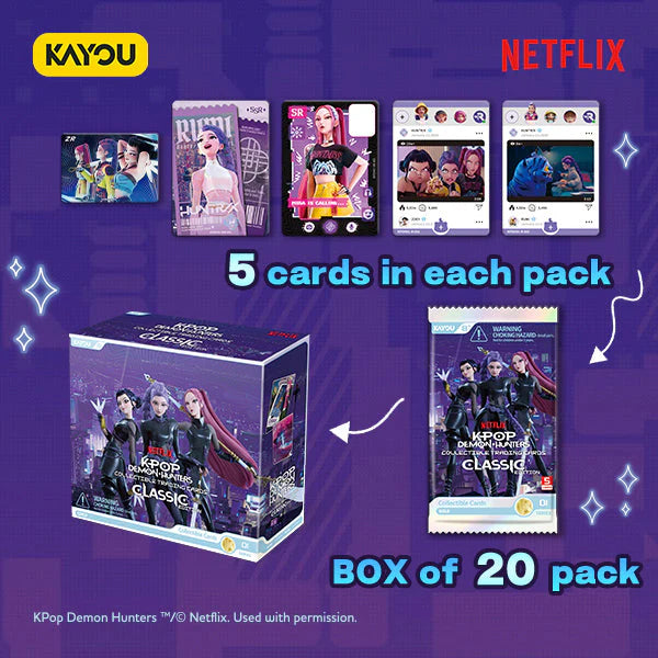 KPop Demon Hunters Collectible Trading Cards - Classic Edition Box