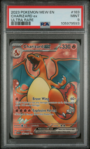 PSA 9 - Pokemon 151 - Charizard Ex #183