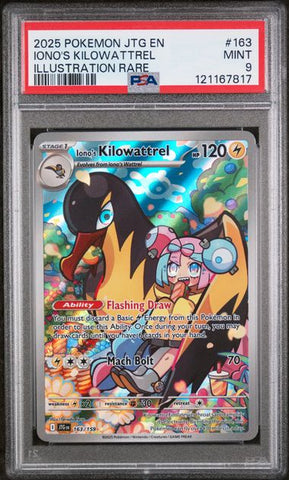 PSA 9 - Journey Together - Iono's Kilowattrel #163