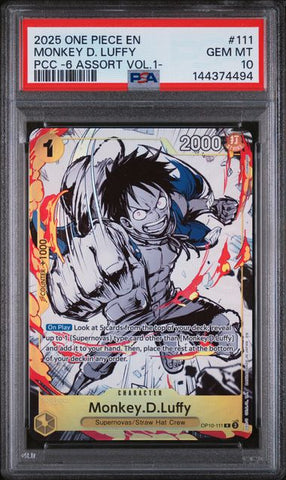 PSA 10 - Premium Card Collection -6 Vol. 1 - Monkey. D. Luffy #111