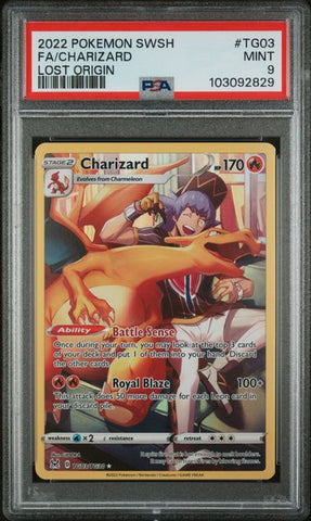 PSA 9 - Lost Origin - Charizard #TG03
