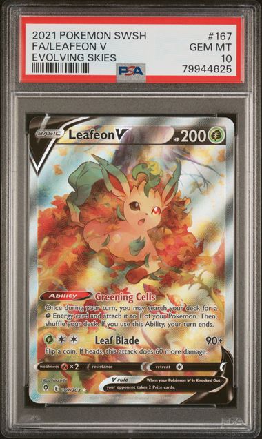 PSA 10 - Evolving Skies - Leafeon V
