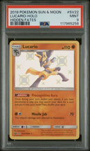 PSA 9 - Hidden Fates - Lucario Holo