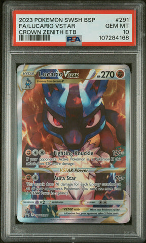 PSA 10 - Black Star Promo  - Lucario Vstar #291