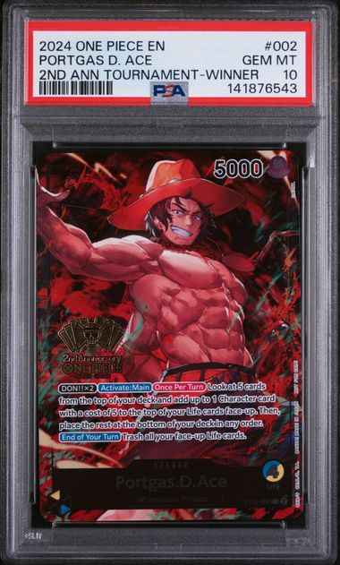 PSA 10 - 2nd Anniversary Tournament Winner - Portgas D. Ace