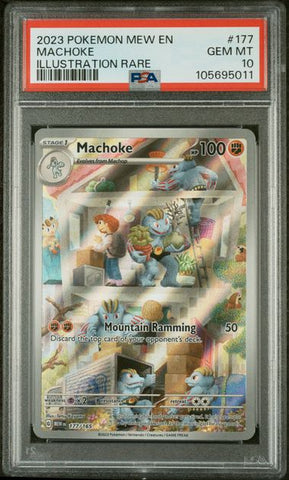 PSA 10 - Pokemon 151  - Machoke #177