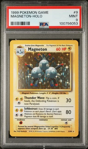 PSA 9 - Base Set - Magneton Holo #9
