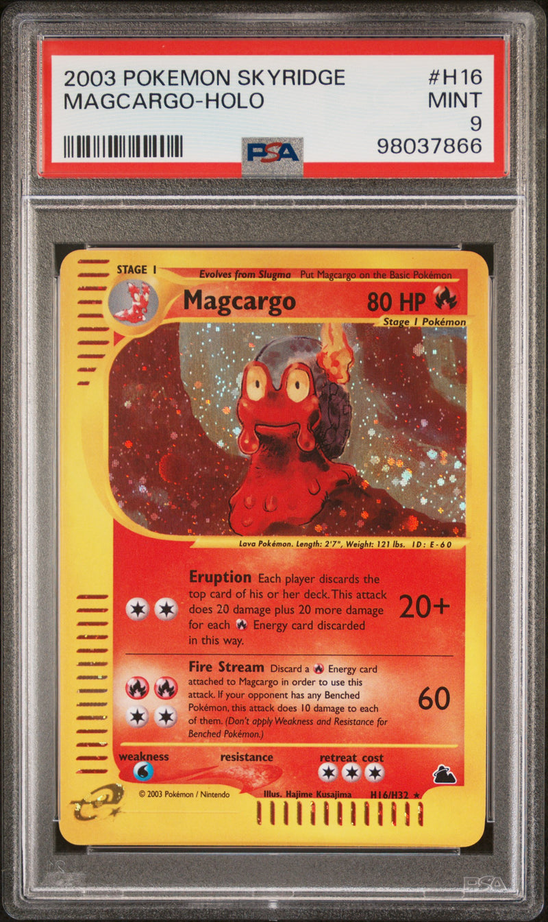 PSA 9 - 2003 Skyridge - Magcargo Holo