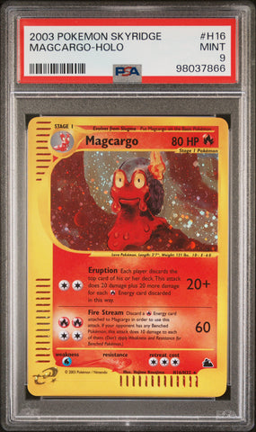 PSA 9 - 2003 Skyridge - Magcargo Holo #H16