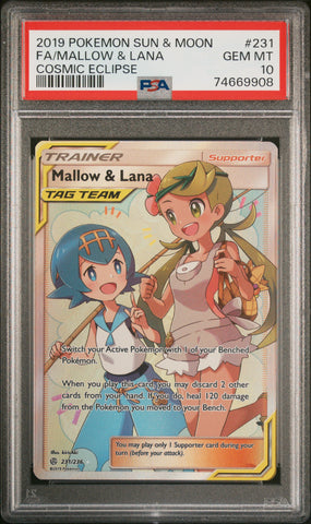 PSA 10 - Comsic Eclipse  -  Mallow & Lana #231