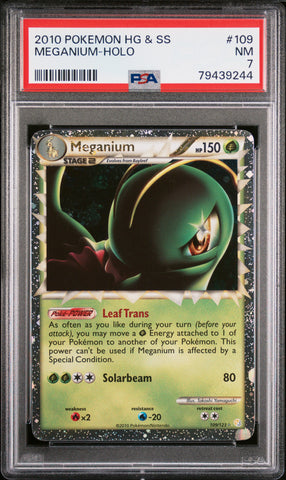 PSA 7 - Heart Gold Soul Silver  - Meganium #109