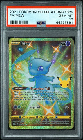 PSA 10 - Celebrations  - Mew #025
