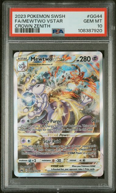 PSA 10 - Crown Zenith - Mewtwo Vstar