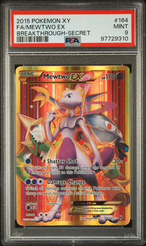 PSA 8 - XY Breakthrough - Mewtwo EX #164 Secret