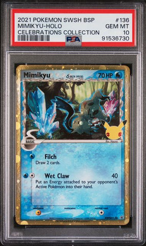 PSA 10 - Celebrations - Mimikyu #SWSH136