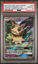 PSA 10 - Ash Deck Kit  - Ash's Pikachu GX #005 and Mimikyu GX #010 Sequential