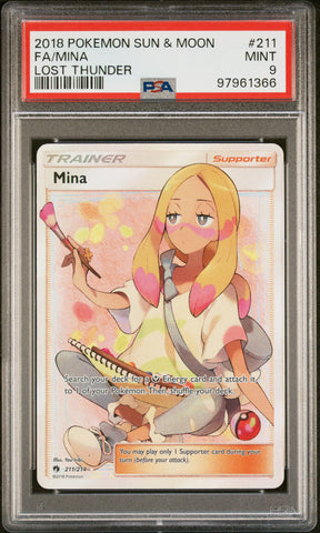 PSA 9 - Lost Thunder - FA Mina #211